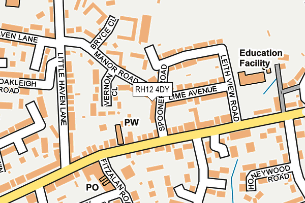RH12 4DY map - OS OpenMap – Local (Ordnance Survey) RH12 4DY map - OS OpenMap – Local (Ordnance Survey)