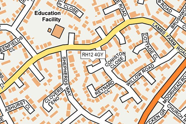 RH12 4GY map - OS OpenMap – Local (Ordnance Survey) RH12 4GY map - OS OpenMap – Local (Ordnance Survey)