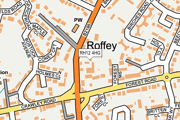 RH12 4HG map - OS OpenMap – Local (Ordnance Survey) RH12 4HG map - OS OpenMap – Local (Ordnance Survey)
