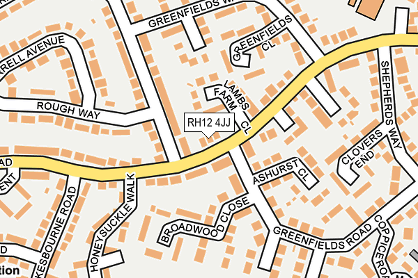 RH12 4JJ map - OS OpenMap – Local (Ordnance Survey) RH12 4JJ map - OS OpenMap – Local (Ordnance Survey)