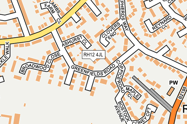 RH12 4JL map - OS OpenMap – Local (Ordnance Survey) RH12 4JL map - OS OpenMap – Local (Ordnance Survey)
