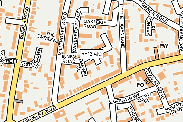RH12 4JQ map - OS OpenMap – Local (Ordnance Survey) RH12 4JQ map - OS OpenMap – Local (Ordnance Survey)