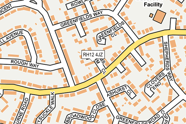 RH12 4JZ map - OS OpenMap – Local (Ordnance Survey) RH12 4JZ map - OS OpenMap – Local (Ordnance Survey)