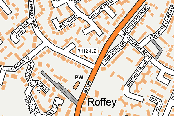 RH12 4LZ map - OS OpenMap – Local (Ordnance Survey) RH12 4LZ map - OS OpenMap – Local (Ordnance Survey)