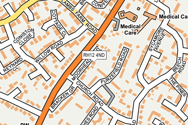 RH12 4ND map - OS OpenMap – Local (Ordnance Survey) RH12 4ND map - OS OpenMap – Local (Ordnance Survey)