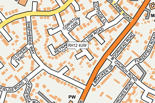 RH12 4UW map - OS OpenMap – Local (Ordnance Survey) RH12 4UW map - OS OpenMap – Local (Ordnance Survey)