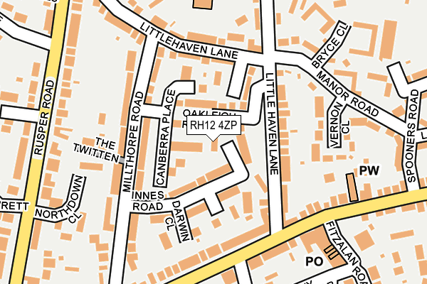 RH12 4ZP map - OS OpenMap – Local (Ordnance Survey) RH12 4ZP map - OS OpenMap – Local (Ordnance Survey)