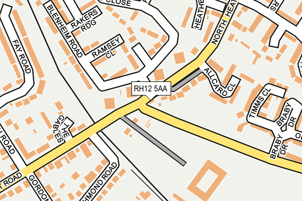 RH12 5AA map - OS OpenMap – Local (Ordnance Survey) RH12 5AA map - OS OpenMap – Local (Ordnance Survey)