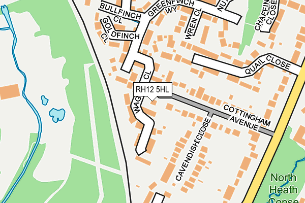 RH12 5HL map - OS OpenMap – Local (Ordnance Survey) RH12 5HL map - OS OpenMap – Local (Ordnance Survey)