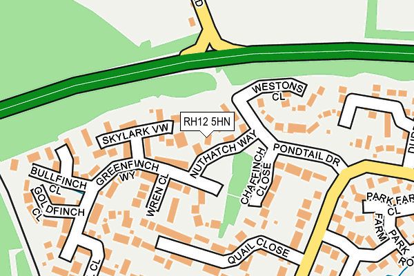 RH12 5HN map - OS OpenMap – Local (Ordnance Survey) RH12 5HN map - OS OpenMap – Local (Ordnance Survey)