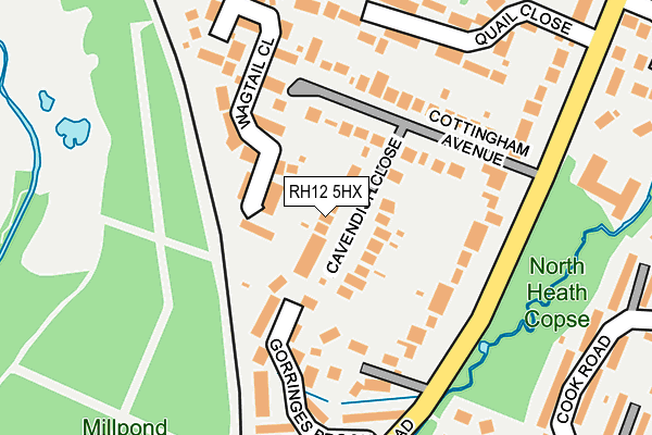 RH12 5HX map - OS OpenMap – Local (Ordnance Survey) RH12 5HX map - OS OpenMap – Local (Ordnance Survey)