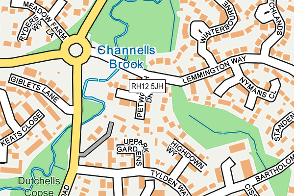 RH12 5JH map - OS OpenMap – Local (Ordnance Survey) RH12 5JH map - OS OpenMap – Local (Ordnance Survey)