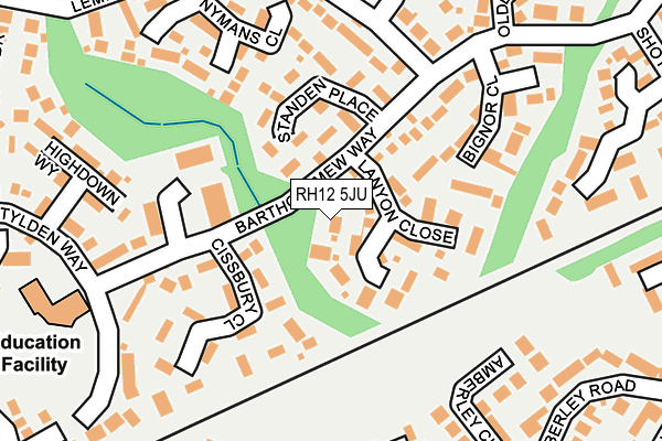 RH12 5JU map - OS OpenMap – Local (Ordnance Survey) RH12 5JU map - OS OpenMap – Local (Ordnance Survey)