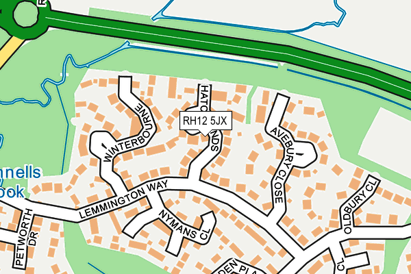 RH12 5JX map - OS OpenMap – Local (Ordnance Survey) RH12 5JX map - OS OpenMap – Local (Ordnance Survey)