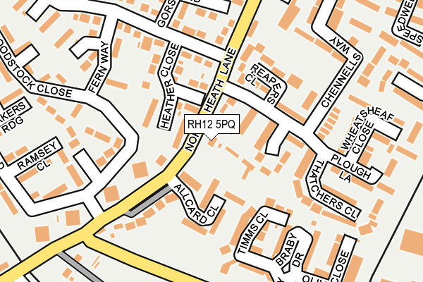 RH12 5PQ map - OS OpenMap – Local (Ordnance Survey) RH12 5PQ map - OS OpenMap – Local (Ordnance Survey)