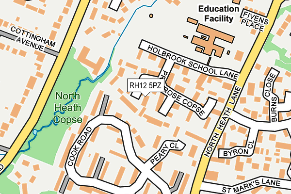 RH12 5PZ map - OS OpenMap – Local (Ordnance Survey) RH12 5PZ map - OS OpenMap – Local (Ordnance Survey)