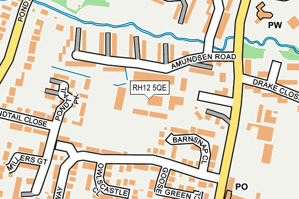 RH12 5QE map - OS OpenMap – Local (Ordnance Survey) RH12 5QE map - OS OpenMap – Local (Ordnance Survey)