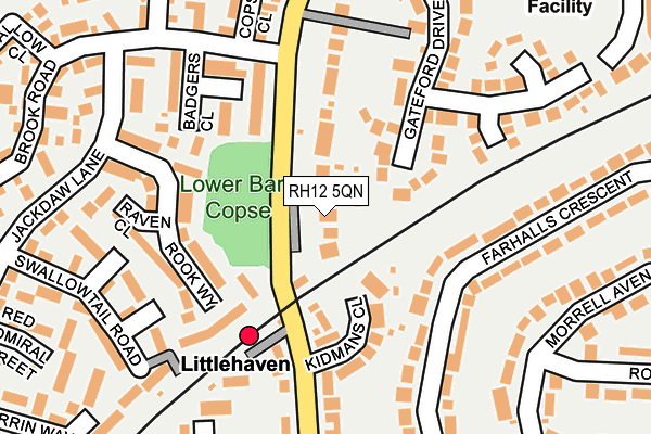 RH12 5QN map - OS OpenMap – Local (Ordnance Survey) RH12 5QN map - OS OpenMap – Local (Ordnance Survey)