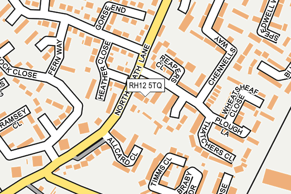 RH12 5TQ map - OS OpenMap – Local (Ordnance Survey) RH12 5TQ map - OS OpenMap – Local (Ordnance Survey)