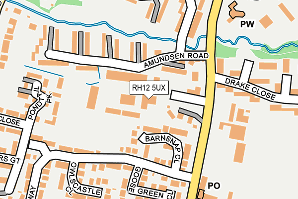 RH12 5UX map - OS OpenMap – Local (Ordnance Survey) RH12 5UX map - OS OpenMap – Local (Ordnance Survey)