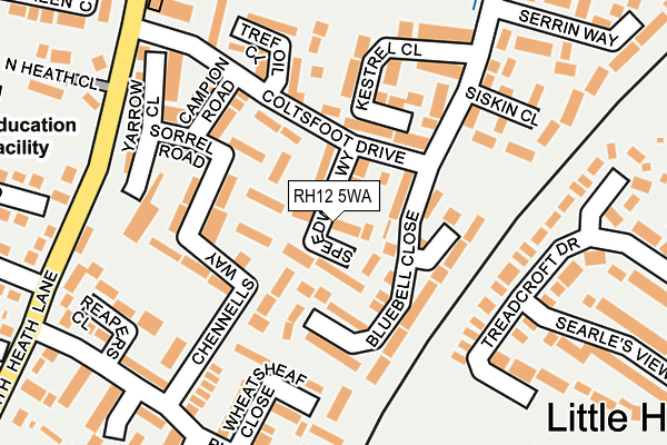 RH12 5WA map - OS OpenMap – Local (Ordnance Survey) RH12 5WA map - OS OpenMap – Local (Ordnance Survey)