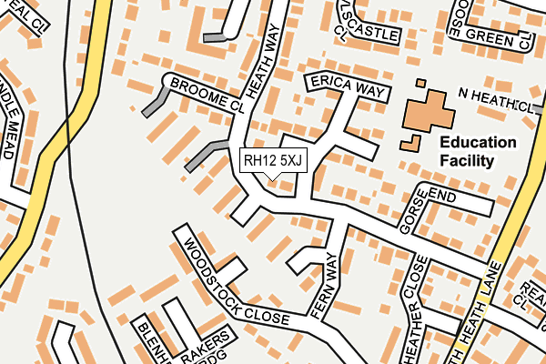 RH12 5XJ map - OS OpenMap – Local (Ordnance Survey) RH12 5XJ map - OS OpenMap – Local (Ordnance Survey)
