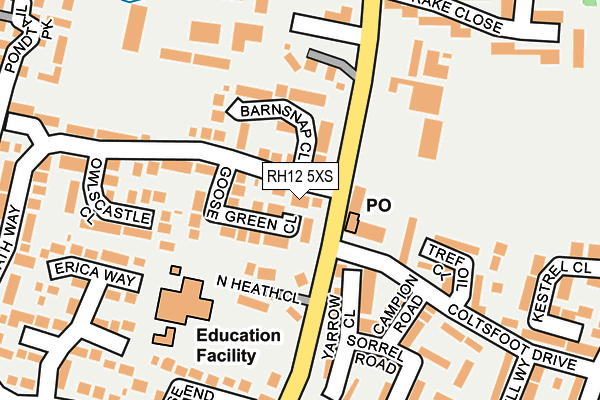 RH12 5XS map - OS OpenMap – Local (Ordnance Survey) RH12 5XS map - OS OpenMap – Local (Ordnance Survey)