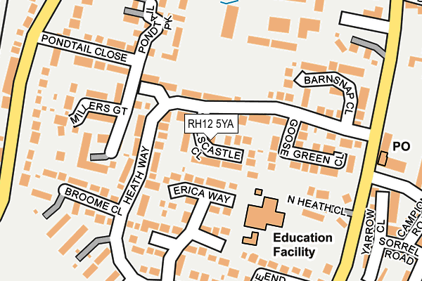RH12 5YA map - OS OpenMap – Local (Ordnance Survey) RH12 5YA map - OS OpenMap – Local (Ordnance Survey)