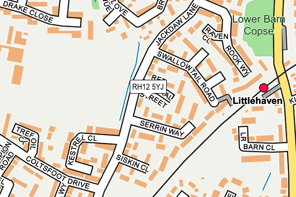 RH12 5YJ map - OS OpenMap – Local (Ordnance Survey) RH12 5YJ map - OS OpenMap – Local (Ordnance Survey)