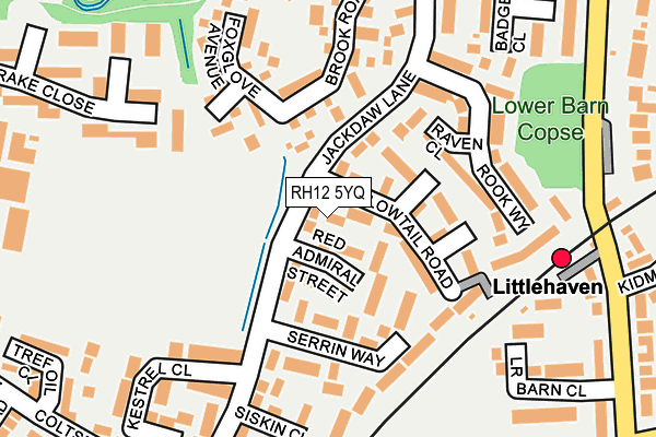RH12 5YQ map - OS OpenMap – Local (Ordnance Survey) RH12 5YQ map - OS OpenMap – Local (Ordnance Survey)