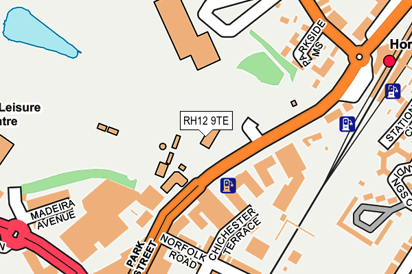 RH12 9TE map - OS OpenMap – Local (Ordnance Survey) RH12 9TE map - OS OpenMap – Local (Ordnance Survey)