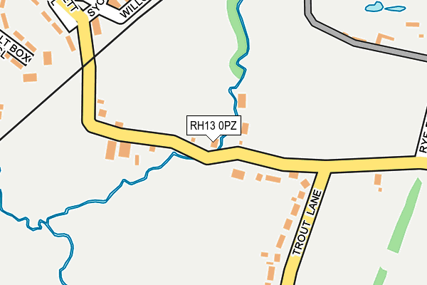RH13 0PZ map - OS OpenMap – Local (Ordnance Survey) RH13 0PZ map - OS OpenMap – Local (Ordnance Survey)