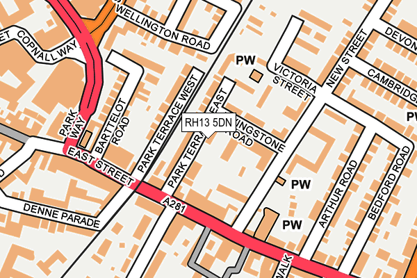 RH13 5DN map - OS OpenMap – Local (Ordnance Survey) RH13 5DN map - OS OpenMap – Local (Ordnance Survey)