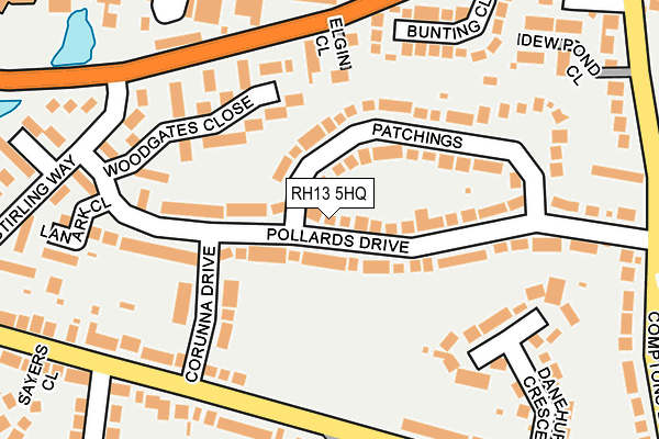 RH13 5HQ map - OS OpenMap – Local (Ordnance Survey) RH13 5HQ map - OS OpenMap – Local (Ordnance Survey)