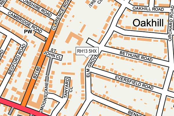 RH13 5HX map - OS OpenMap – Local (Ordnance Survey) RH13 5HX map - OS OpenMap – Local (Ordnance Survey)