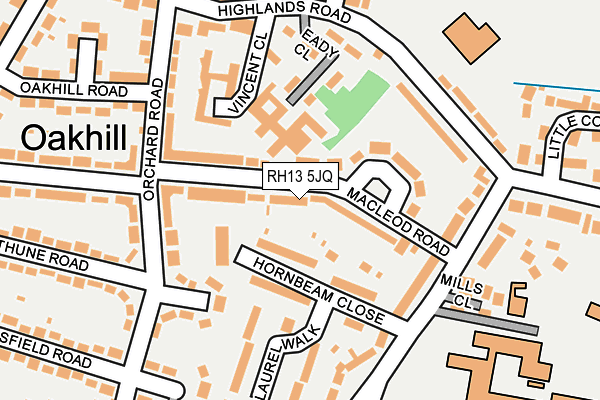 RH13 5JQ map - OS OpenMap – Local (Ordnance Survey) RH13 5JQ map - OS OpenMap – Local (Ordnance Survey)