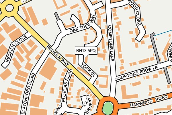 RH13 5PQ map - OS OpenMap – Local (Ordnance Survey) RH13 5PQ map - OS OpenMap – Local (Ordnance Survey)