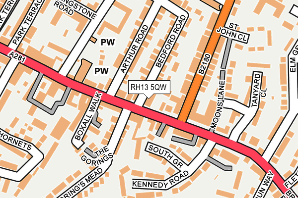 RH13 5QW map - OS OpenMap – Local (Ordnance Survey) RH13 5QW map - OS OpenMap – Local (Ordnance Survey)
