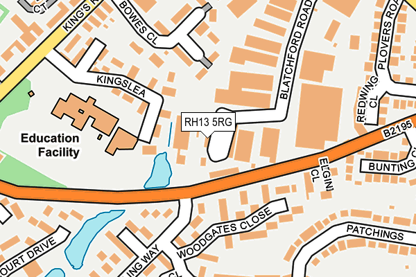 RH13 5RG map - OS OpenMap – Local (Ordnance Survey) RH13 5RG map - OS OpenMap – Local (Ordnance Survey)