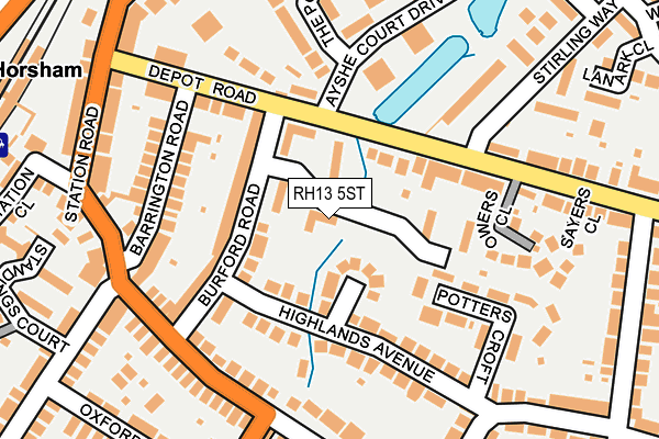 RH13 5ST map - OS OpenMap – Local (Ordnance Survey) RH13 5ST map - OS OpenMap – Local (Ordnance Survey)