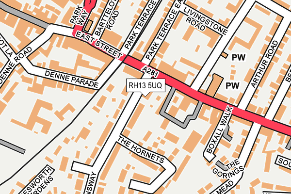 RH13 5UQ map - OS OpenMap – Local (Ordnance Survey) RH13 5UQ map - OS OpenMap – Local (Ordnance Survey)
