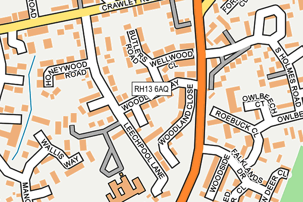 RH13 6AQ map - OS OpenMap – Local (Ordnance Survey) RH13 6AQ map - OS OpenMap – Local (Ordnance Survey)