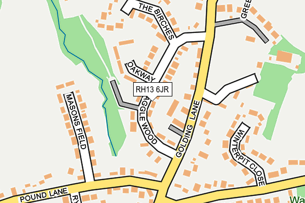 RH13 6JR map - OS OpenMap – Local (Ordnance Survey) RH13 6JR map - OS OpenMap – Local (Ordnance Survey)
