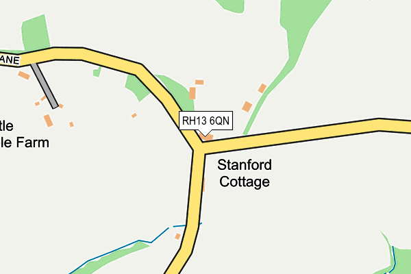 RH13 6QN map - OS OpenMap – Local (Ordnance Survey) RH13 6QN map - OS OpenMap – Local (Ordnance Survey)