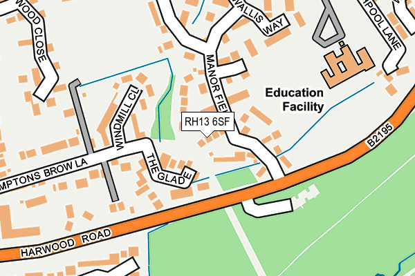 RH13 6SF map - OS OpenMap – Local (Ordnance Survey) RH13 6SF map - OS OpenMap – Local (Ordnance Survey)