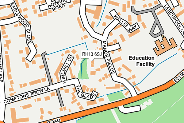 RH13 6SJ map - OS OpenMap – Local (Ordnance Survey) RH13 6SJ map - OS OpenMap – Local (Ordnance Survey)