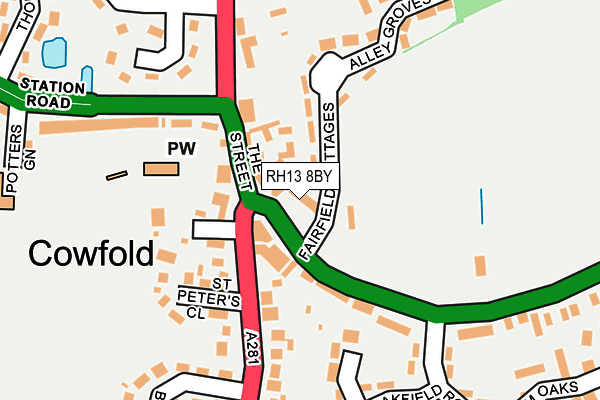 RH13 8BY map - OS OpenMap – Local (Ordnance Survey) RH13 8BY map - OS OpenMap – Local (Ordnance Survey)