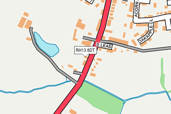 RH13 8DT map - OS OpenMap – Local (Ordnance Survey) RH13 8DT map - OS OpenMap – Local (Ordnance Survey)