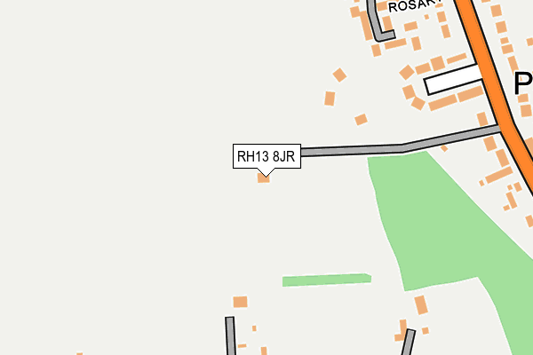 RH13 8JR map - OS OpenMap – Local (Ordnance Survey) RH13 8JR map - OS OpenMap – Local (Ordnance Survey)