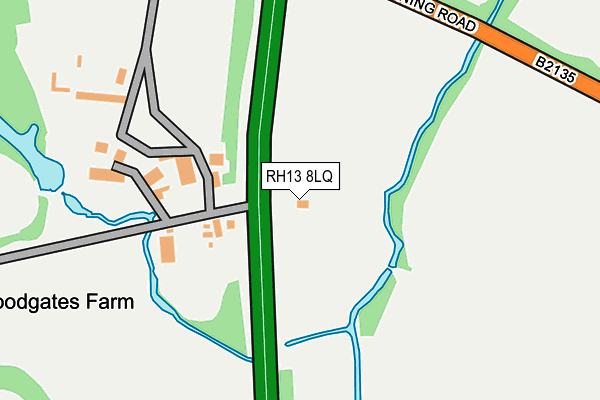 RH13 8LQ map - OS OpenMap – Local (Ordnance Survey) RH13 8LQ map - OS OpenMap – Local (Ordnance Survey)